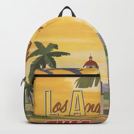 Los Angeles Vintage Poster - Fly TWA Backpack