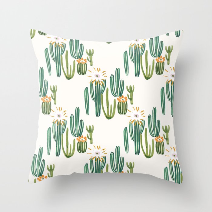 Cactus Desert Throw Pillow