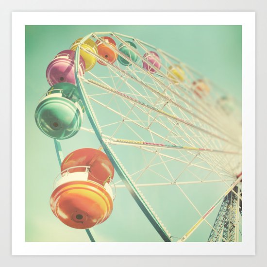Rainbow Wheel Art Print