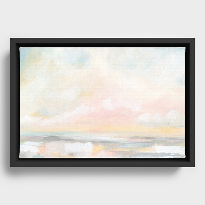 Rebirth - Pastel Ocean Seascape Framed Canvas
