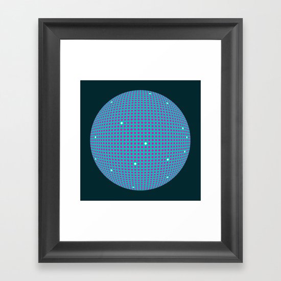 Sphere Blue Framed Art Print