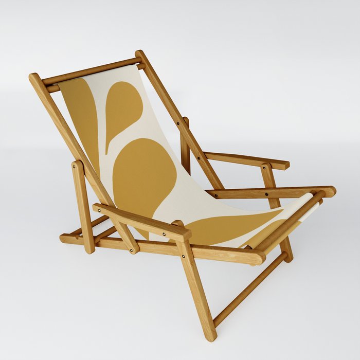 Maxi Botanical Ochre on Beige - Set 2.1 Sling Chair