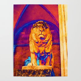 Lion - The Feldherrnhalle (Field Marshals' Hall) - Munich Poster