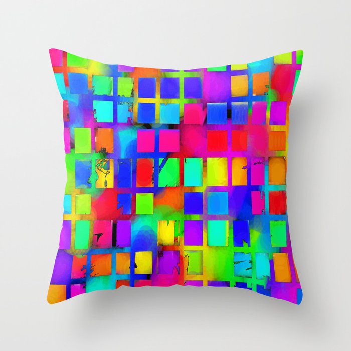 Pixel Cube Throw Pillow