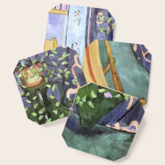 henri matisse studio corner Coaster by nobelart Society6