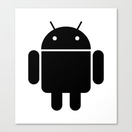 Small black Android robot Canvas Print