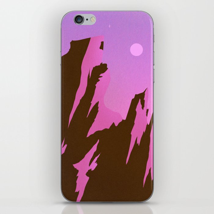 Purple Sunset Pink Mountains Landscape iPhone Skin