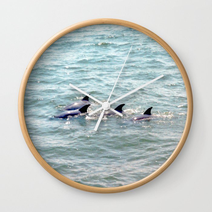 Happy Dolphin Family Wall Clock