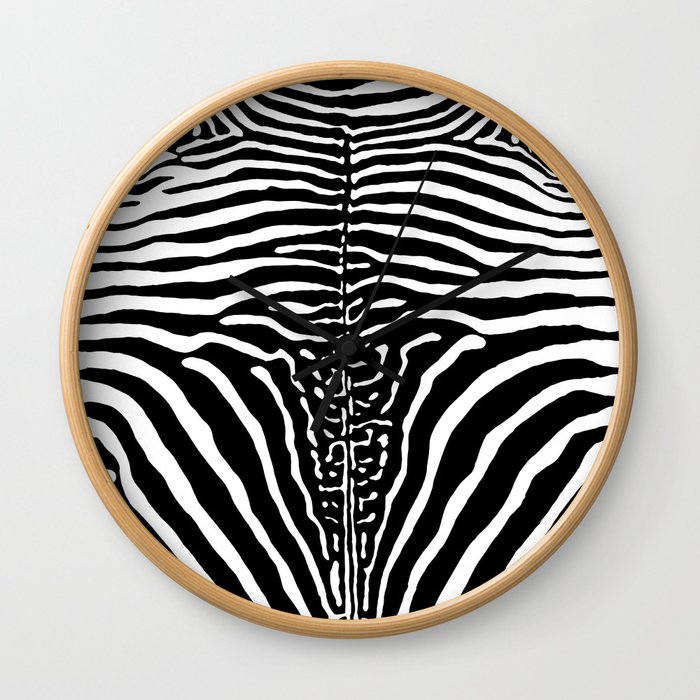 Black and white Zebra Skin Wall Clock