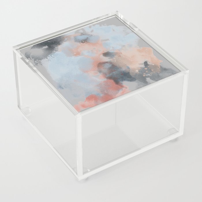 Abstract watercolor splashes Acrylic Box