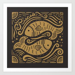 Pisces - Zodiac Sign Art Print