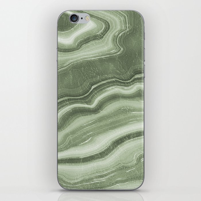 Sage Green Marble Texture Abstract Modern Pattern  iPhone Skin