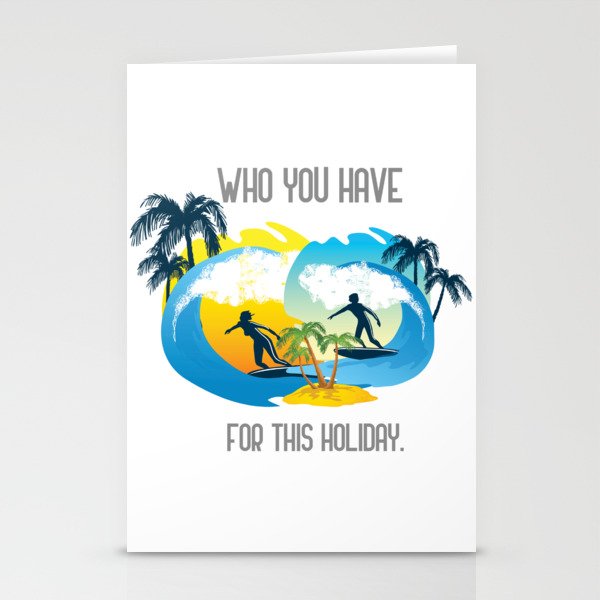holiday season who you have - friendly sea family Stationery Cards