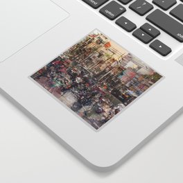  Saigon, abstract city life and traffic concept -   street photography  double exposure Sticker