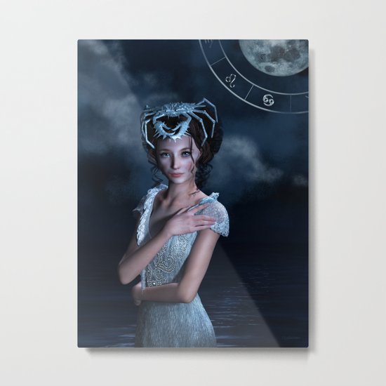 Cancer Zodiac Sign Metal Print