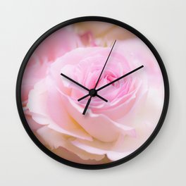 vintage pink rose Wall Clock