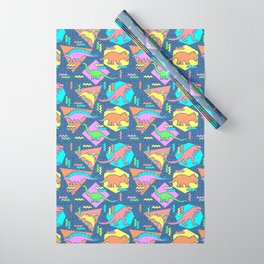 Nineties Dinosaur Pattern Wrapping Paper
