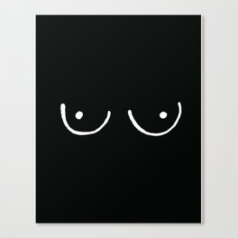 Black Boobs Canvas Print