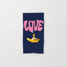 Yellow Submarine With Love Hand & Bath Towel