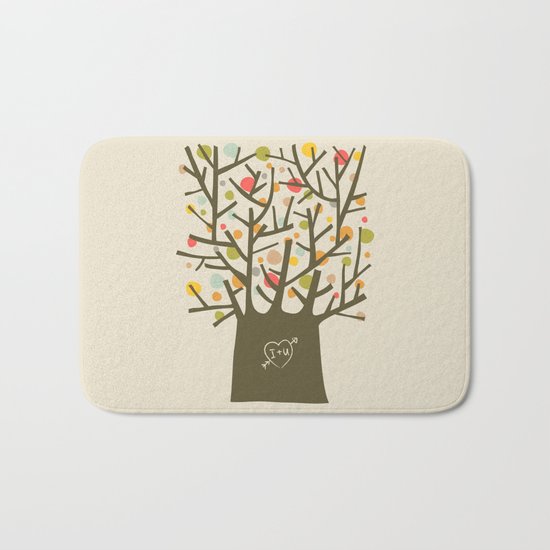 The "I love you" tree Bath Mat