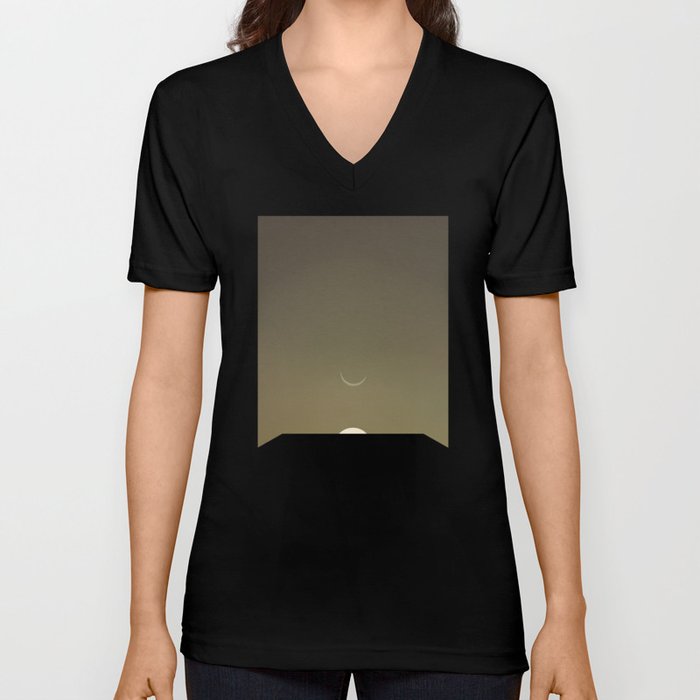 2001 Space Odyssey Minimal Dawn of Man Monolith Alignment V Neck T Shirt