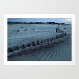 Buried Fences - Jones Beach, Long Island Art Print