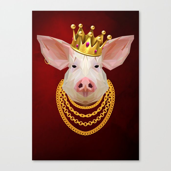 The King of Pigs Canvas Print