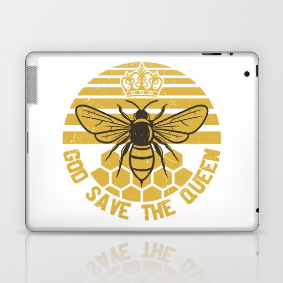 God Save The Queen Vintage Bee Laptop & iPad Skin