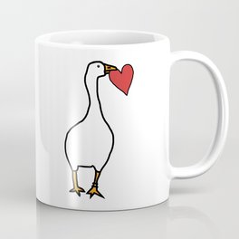 White Goose Steals Heart Coffee Mug