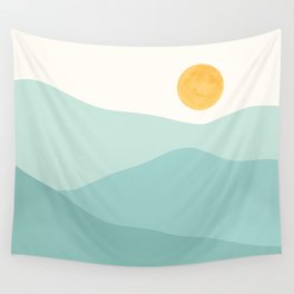 Peaceful Mountain Landscape Wall Tapestry