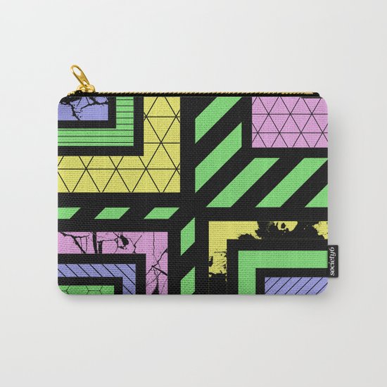 Pastel Corners (Abstract, geometric, textured designs) Carry-All Pouch