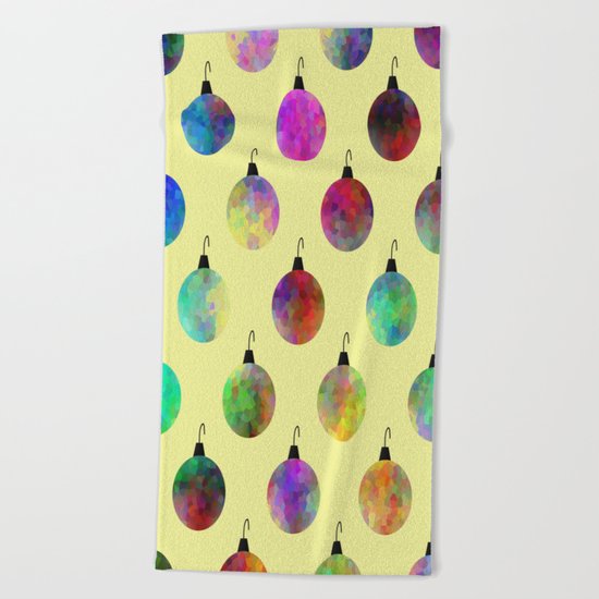 Christmas Ornament Beach Towel