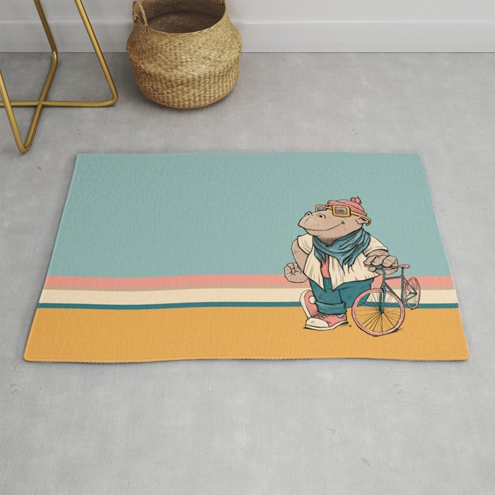 Hipster Hippo Rug
