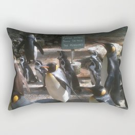 Do Not Feed The Penguins Rectangular Pillow