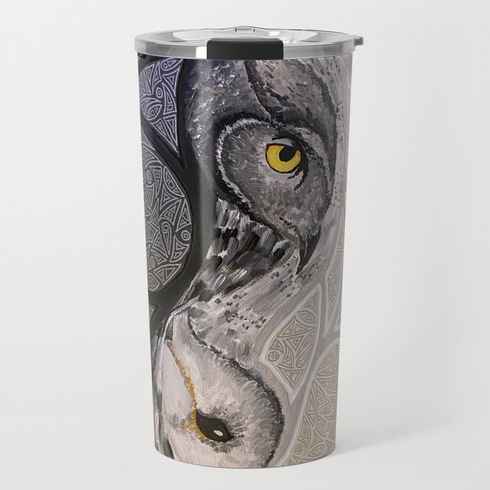 Owl Yin and Yang Travel Mug