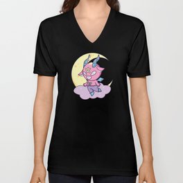 Kawaii Pastel Colors Gothic Cute Goth Goat V Neck T Shirt