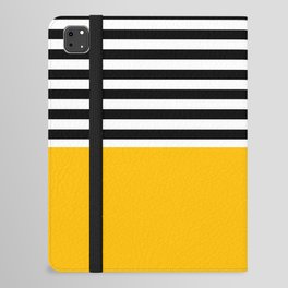 Amber With Black and White Stripes iPad Folio Case