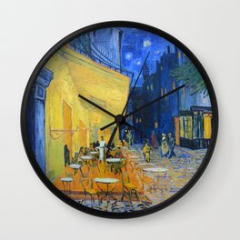 Vincent Van Gogh - Cafe Terrace at Night Wall Clock