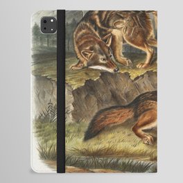 Prairie Wolf  from the viviparous quadrupeds of North America by John James Audubon iPad Folio Case