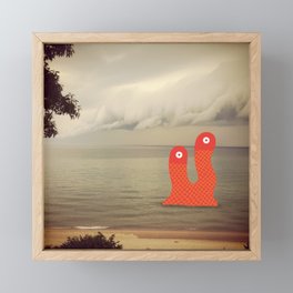 Monster on Lake Michigan Framed Mini Art Print