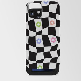 Retro CHECK Pattern 70s 60s Flowers iPhone Card Case