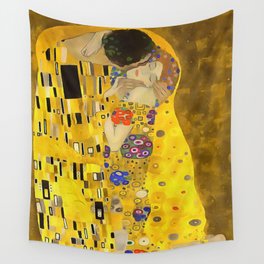 The Lovers Kiss After Klimt Wall Tapestry