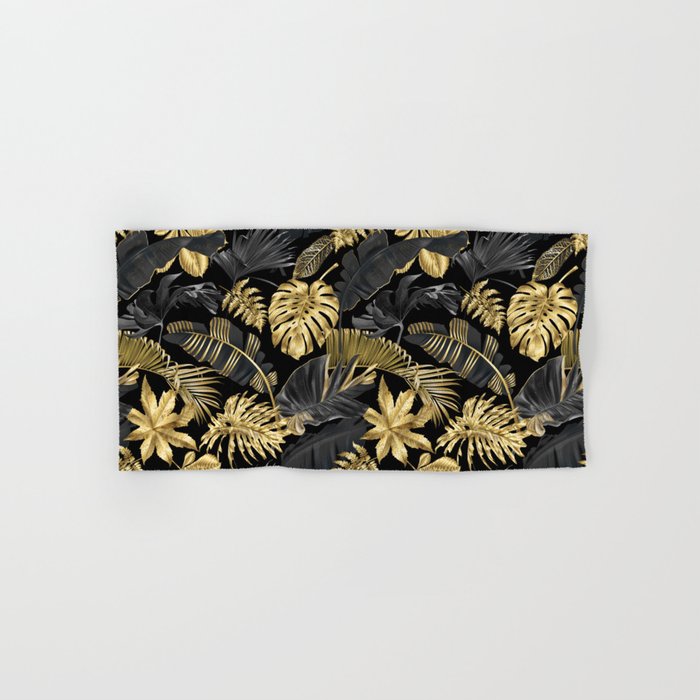 Black sparkle hand best sale towels