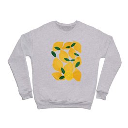 lemon mediterranean still life Crewneck Sweatshirt