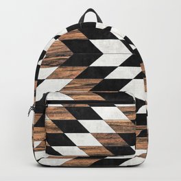 Urban Tribal Pattern No.13 - Aztec - Concrete and Wood Backpack | Zoltan, Drawing, Tribal, Abstract, Digital, Pattern, Ratko, Curated, Nature, Aztec 