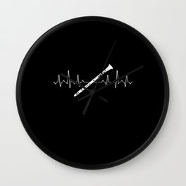 Clarinet Heartbeat Wall Clock