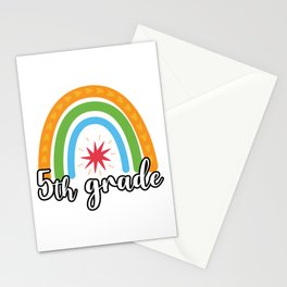 5th Grade Rainbow Stationery Card