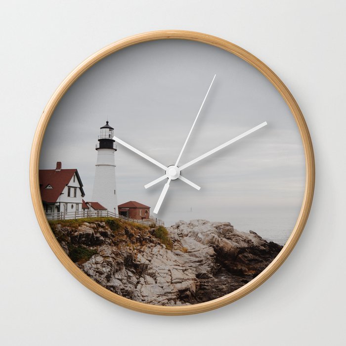 Maine lighthouse Wall Clock
