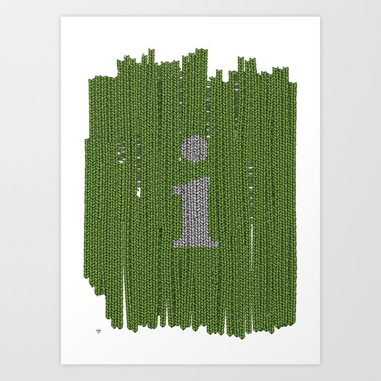 Winter clothes II. Letter i. Art Print