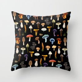 Mushrooms Throw Pillow